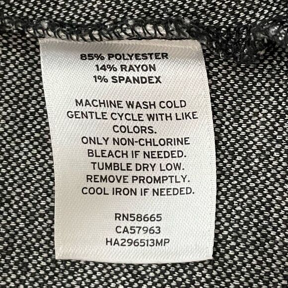 Halogen Asymmetric Mini Skirt Heather Black White Knit Print Pattern XXS - Picture 5 of 6